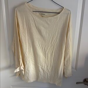 Madewell Cream Long Sleeve Top